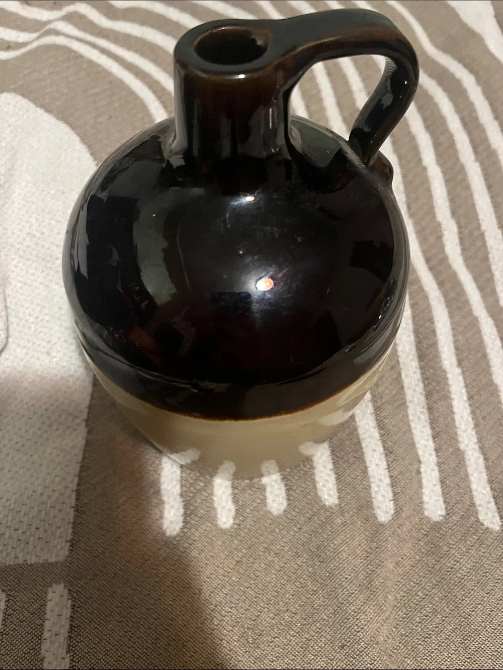 Two-Tone Brown & Cream moon shine jug